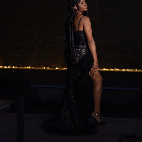 Beautiful Prom Dress with slit on right leg. Compliments guaranteed! - Picture 4 of 4